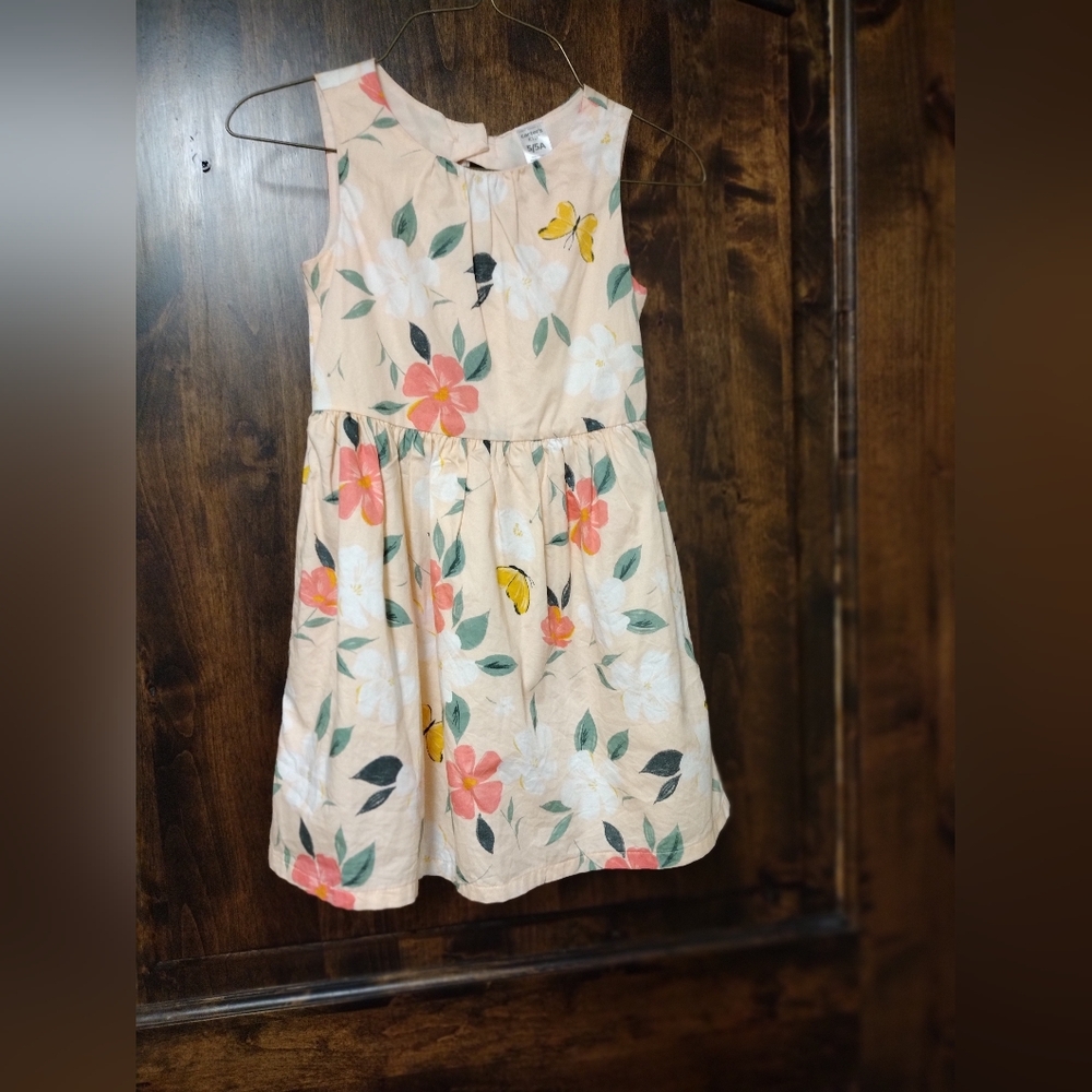 Carter's Floral Dress - Cream, Pink, Yellow